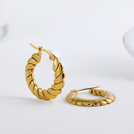 Pendiente de unidad trenzada